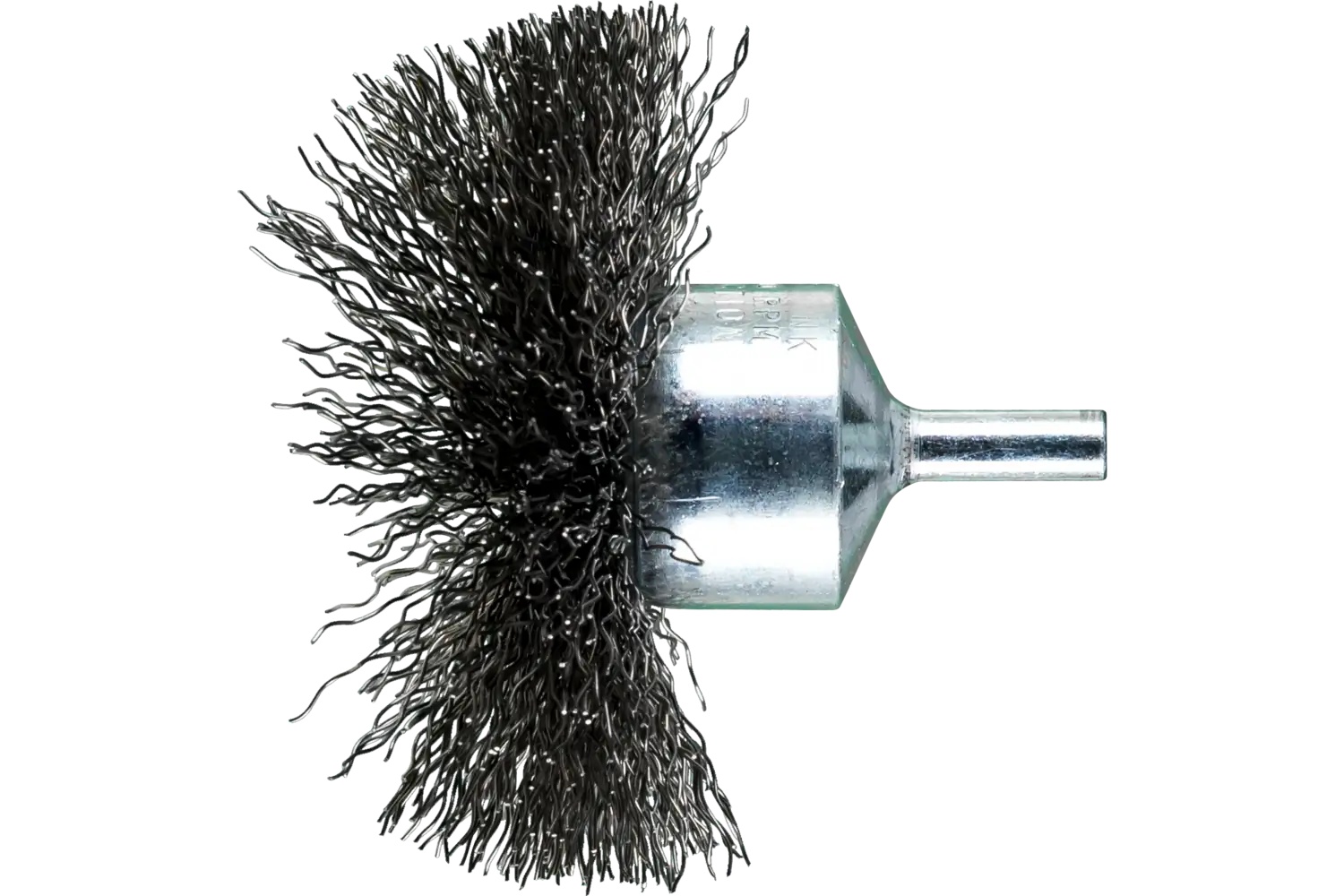 Picture of Pferd Circular Mounted End Brush 3" Dia. .014 Carbon Steel 1/4" Shank